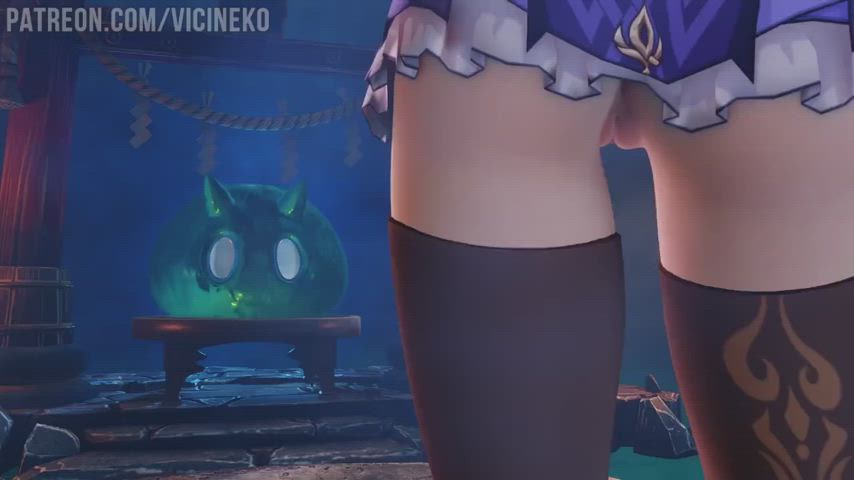 Keqing's Slime Seed Collection Quest 10% Complete (ViciNeko) [Geshin Impact] : video clip