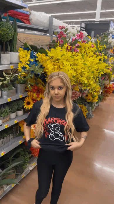 Grab a taste of my flower in the outdoor section of the store : video clip