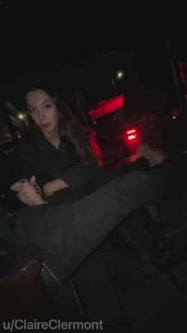 Sucking dick in the bar smoking area : video clip