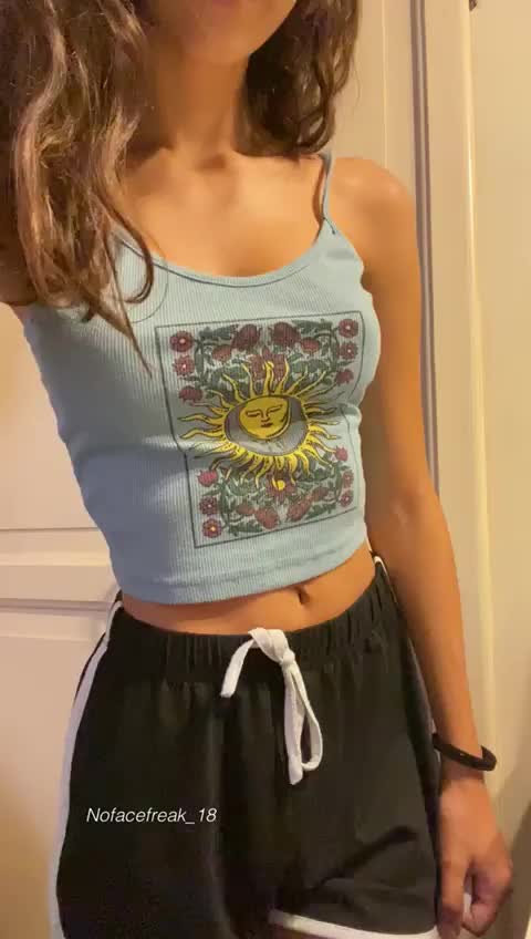 Would you let a cute little teen bounce on your cock? : video clip