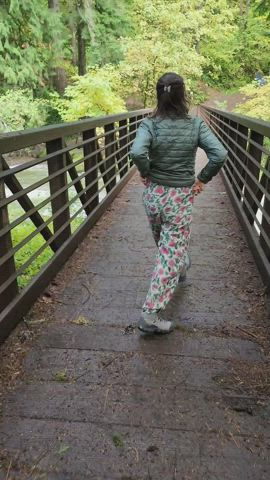 Happily Flashing on the Trail! [GIF] : video clip