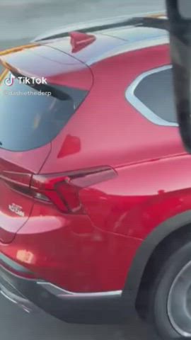 Girl caught playing with herself while driving : video clip