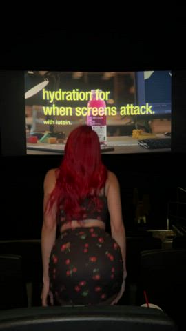Who’s down for a quickie in the movie theater? : video clip