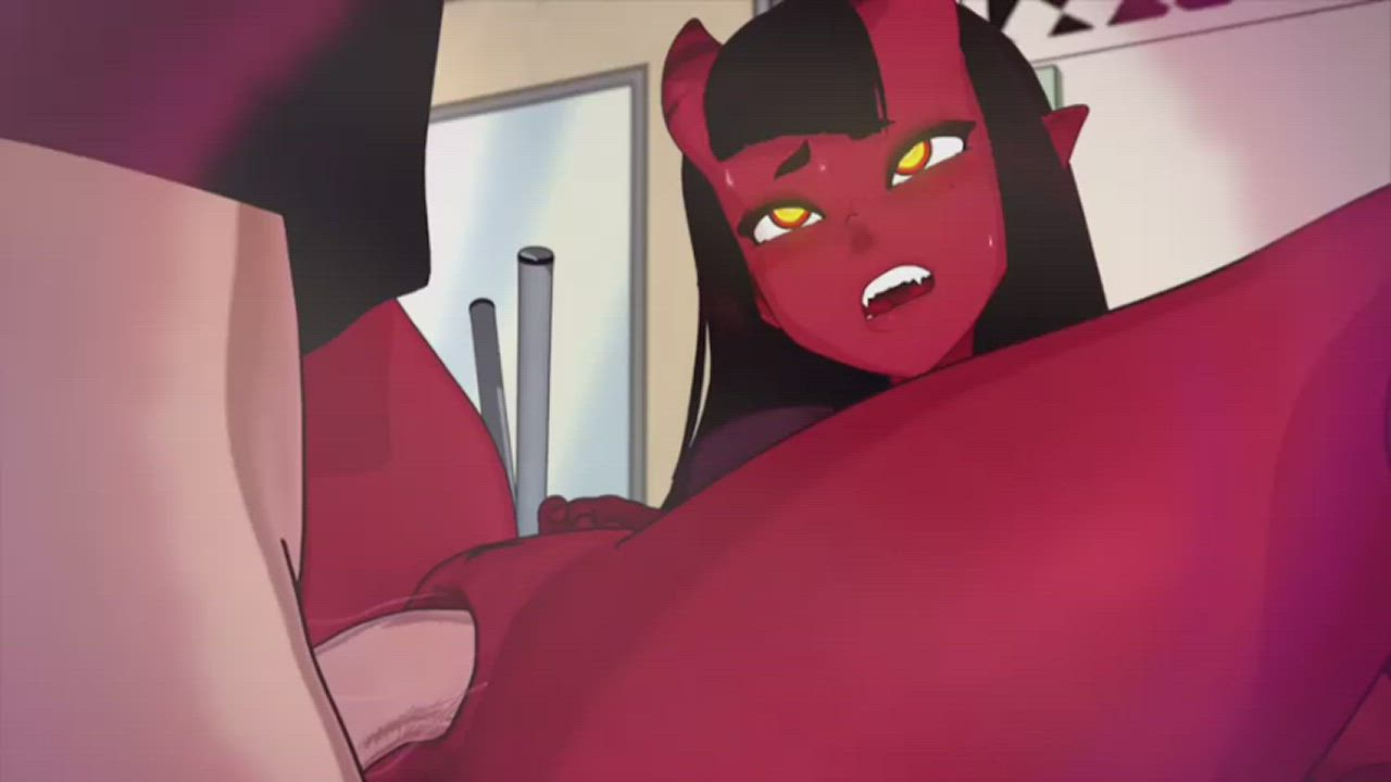 Fucking and Cumming inside the hot Demon Babe : video clip
