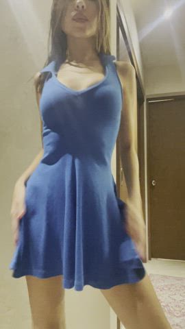 let me show you what's under my dress 😇 You might see even more if you check out my profile 😈 : video clip