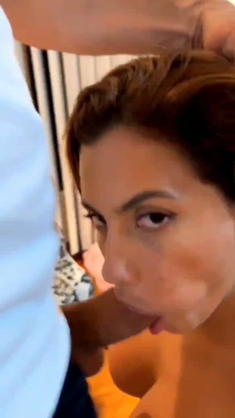 I get so turn on knowing that his buddies are watching me while I suck his cock in a video call, and then he will choose one of his buddies and I will do another videocall to all the group, and then again and again till I do them all in one day : video clip