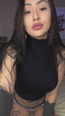 Ever fucked a petite Asian with big inked boobs? : video clip