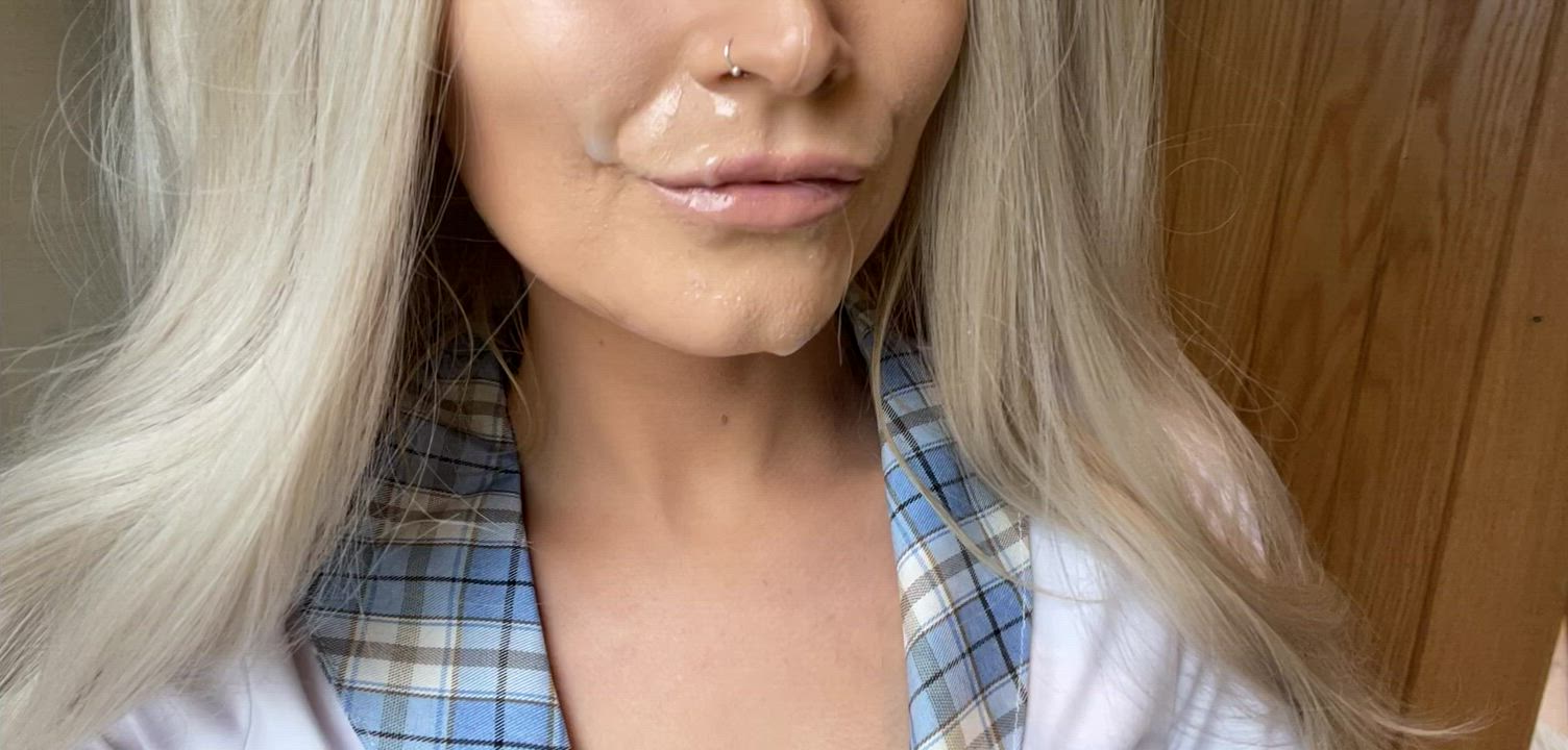 [oc] 🥰💖 I’m happiest with my face covered in cum : video clip