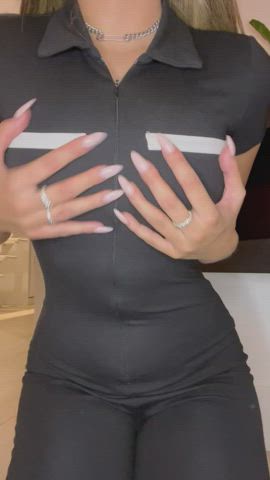 Do my boobs look good in this jumpsuit? : video clip