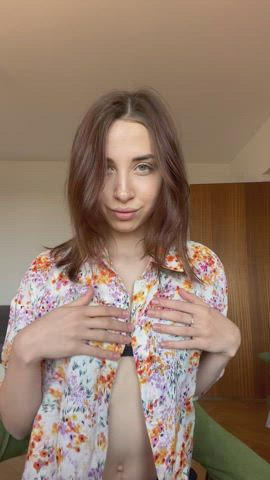 black suits my cute tits pretty well.. : video clip
