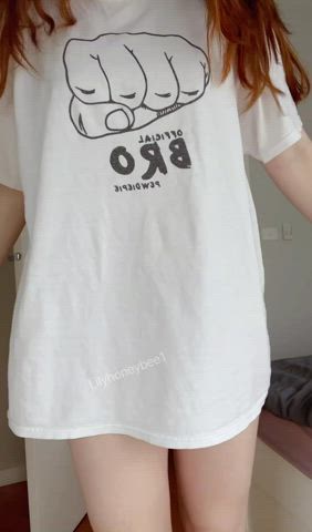 This tshirt hides a lot hehe.. : video clip
