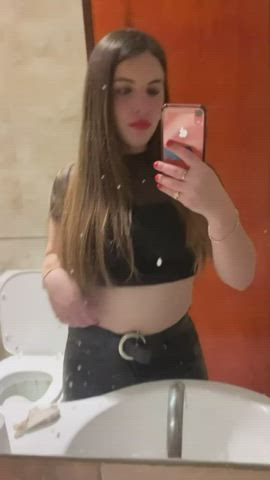 I just couldn't resist getting my tits out at the club... wish you were at the club with me : video clip
