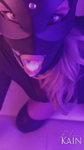 dripping the cum off my tongue... : video clip