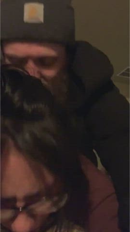 Amateur Couple Creampie Doggystyle Glasses Hardcore Real Couple Rough Sex Porn GIF by evaoncam : video clip