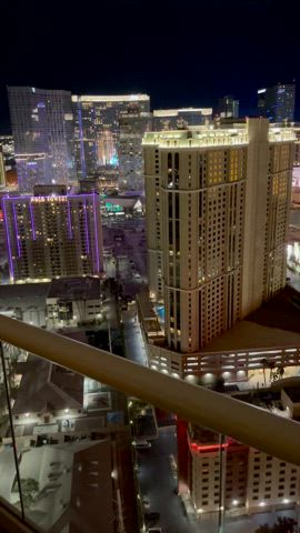 Working a nice hard cock in my Vegas balcony OC : video clip