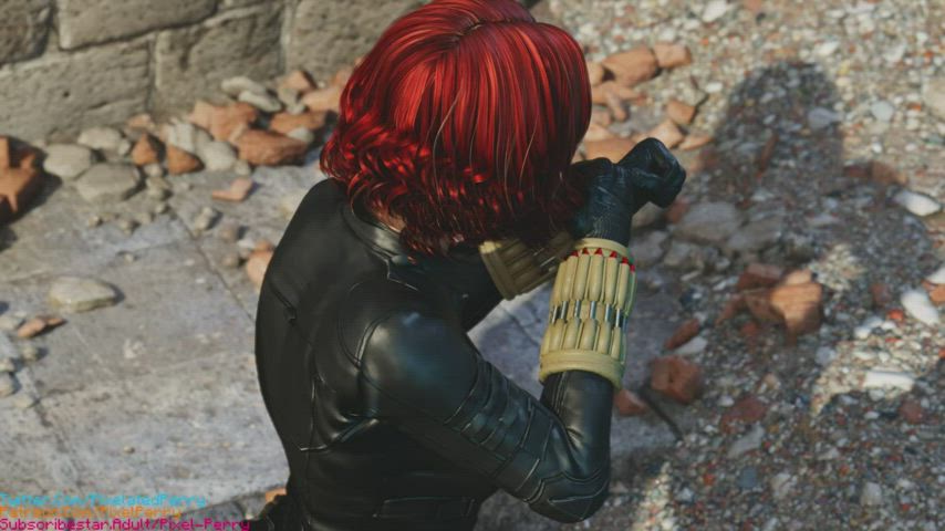 She-hulk and Black Widow with a twist (Pixel-Perry) [Marvel] : video clip