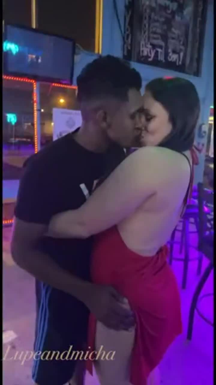 With a little encouragement Micha Picked up a guy that had been eyeing her at the bar. It didnt take long for him to agree to come back to our place. : video clip