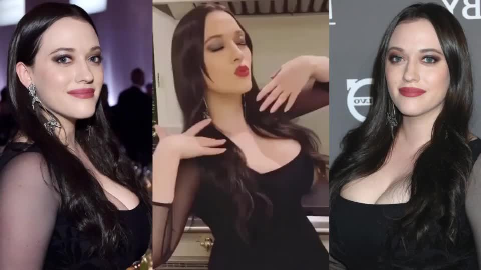 Kat Dennings wants you to cum all over her massive milkers : video clip