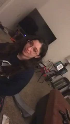 She said she didn’t believe how big it was so I showed her. : video clip