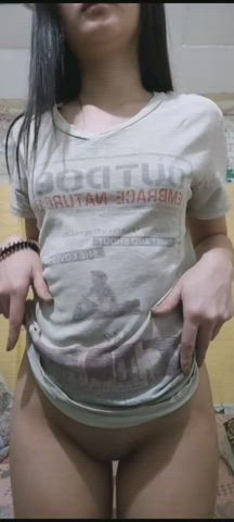 Anyone here appreciate my tiny tits? : video clip