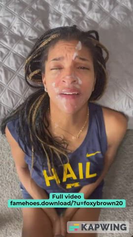 Exotic Beauty plays with cum : video clip