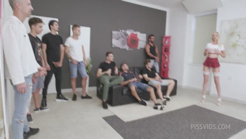 Kitty Li Enjoys Some Rough 8 On 1 Porn Action & Gets Filled With Piss And Cum : video clip