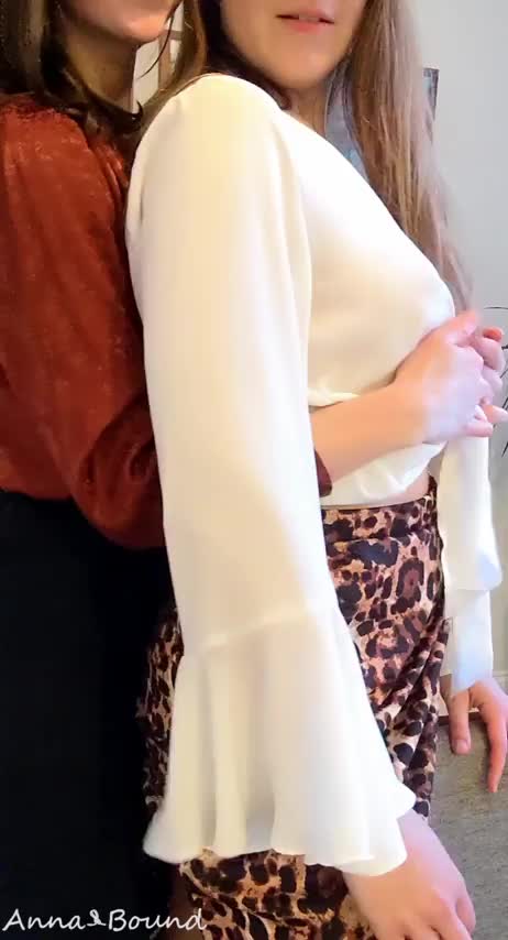 Giving the new girl some hands-on orientation at the office : video clip