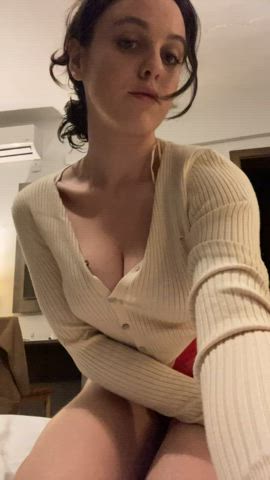 Do you think my boobs are better in or out? : video clip