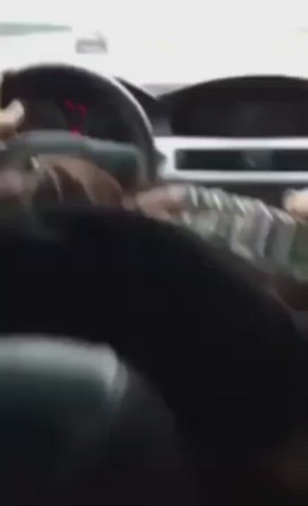 Hubby dared me to blow the lift driver on our way to New Years day brunch with friends : video clip