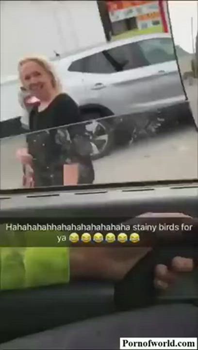 REAL mature lady sucking in public young worker who dared her (with audio) : video clip
