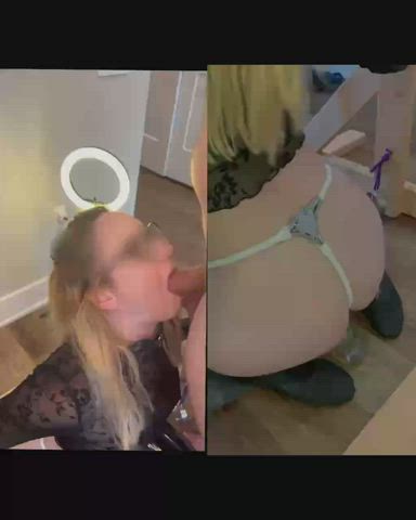 Using my throat while I fuck my ass, locked in chastity : video clip