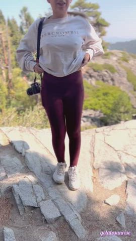 Some people came around on the trail 😝 [gif] : video clip