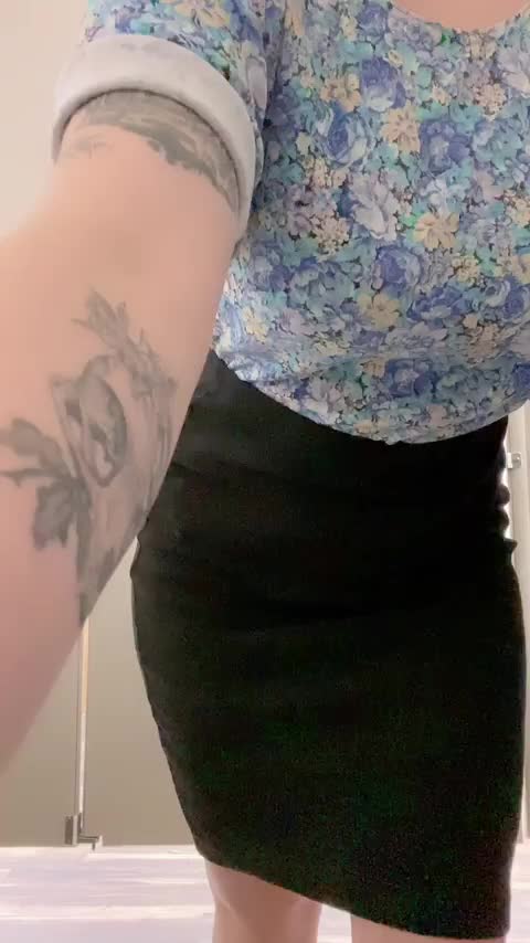 Just trying to show of[f] my no panties look today, but someone walked in :( I got spooked… : video clip