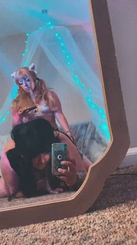 my fiancé decided to fuck me in front of a mirror 💦 click my profile to see more girlongirl content 👩🏻‍🤝‍👩🏼 : video clip