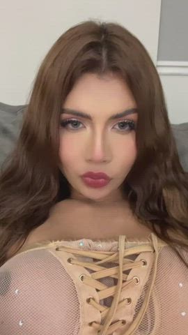 You’ve gotten so obsessed with trans porn, maybe it’s time you got on your knees and showed her how much you’ve learned from your porn binge sessions : video clip