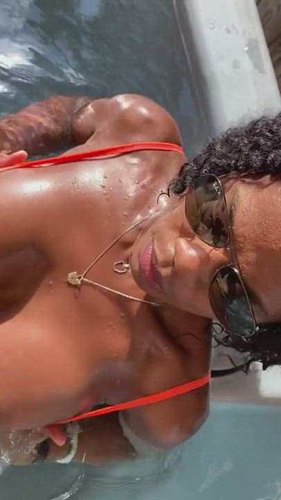 Just another of the many cum shots I've worn and swallowed. Don't you just love an ebony cum slut? : video clip