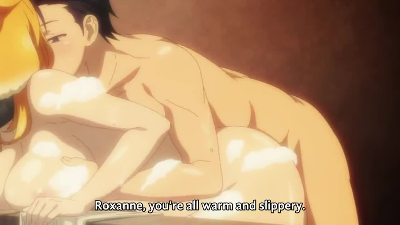 Roxanne & Michio Soapy and sexual cleaning (Passione) [Isekai Meikyuu de Harem wo] : video clip