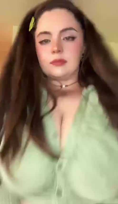 Are you curious how my soft perky tits would feel in your hands? : video clip