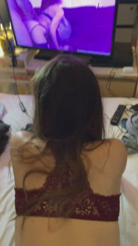 She just wanted to watch the video she made with another guy : video clip