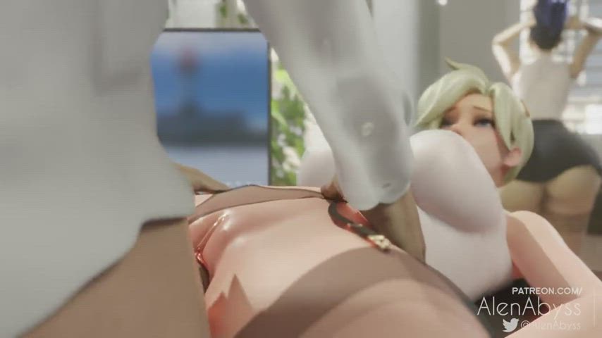 Mercy getting fucked while Widowmaker being busy with work Part 2 (AlenAbyss) [Overwatch] : video clip