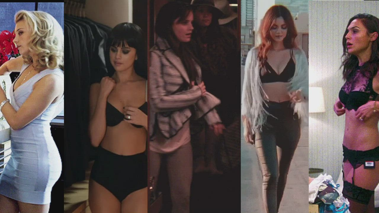Pick one as a submissive wife and one as a mistress who is into dominating you (Natalie Dormer, Selena Gomez, Emma Watson, Victoria Justice, Gal Gadot) GIF Edition : video clip