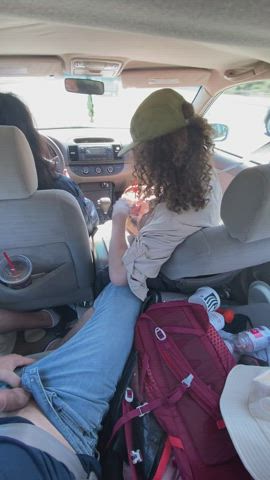 The Uber driver didn’t mind or didn’t notice. : video clip