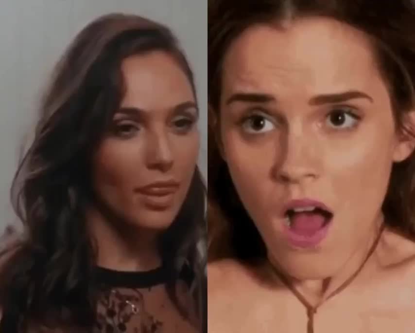 Who has the hotter “when it goes in face” Gal Gadot or Emma Watson ? : video clip