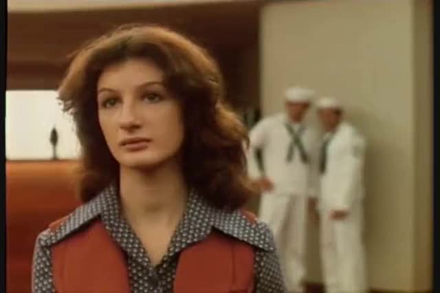 Sharon The Stewardess Has An Encounter In The Airport Restroom : video clip