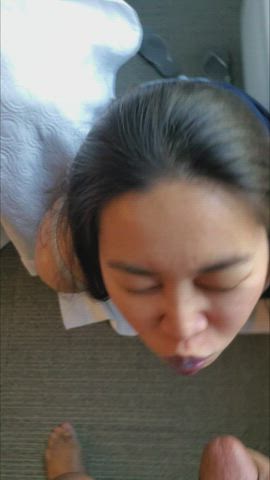 Thick facial load for cumslut : video clip