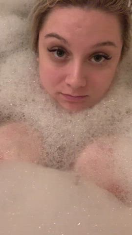 You going to join me and help wash my big tits? : video clip