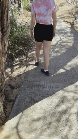 It was a bit too hot to leave them in my sports bra the whole hike [gif] : video clip