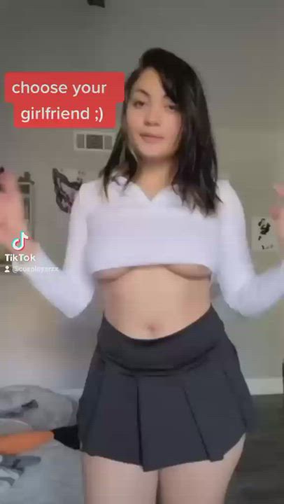 Choose your girlfriend. Naked TikTok Video : video clip