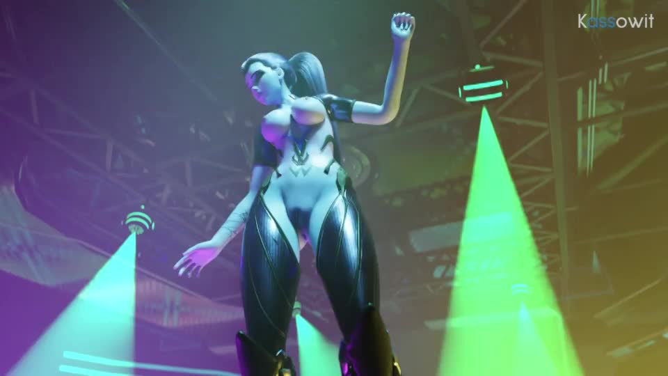 Widowmaker dancing to Lúcio's beats in the club! Sound warning (Kassowit) [Overwatch] : video clip