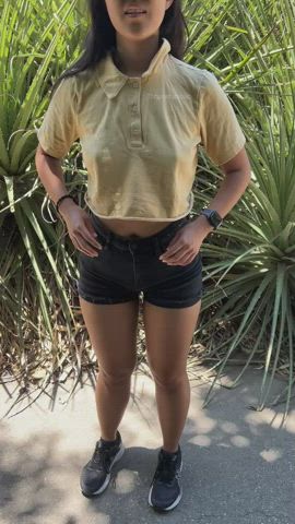 It was hot and I had to air out my titties [Gif] : video clip